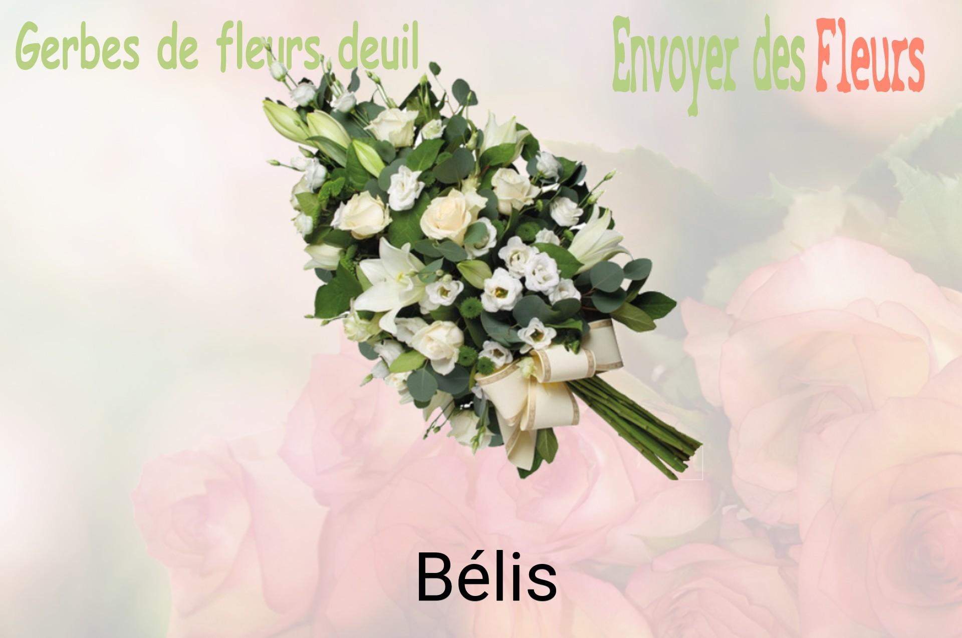 Gerbe de fleurs de deuil livrée à Bélis